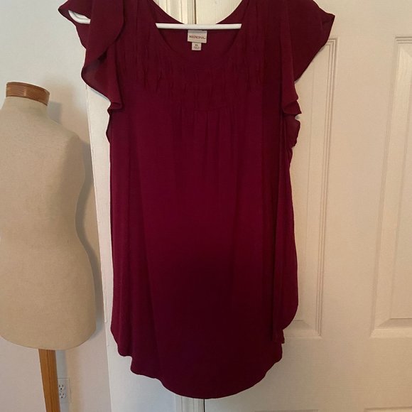 Dark red / maroon Merona blouse - Picture 6 of 6